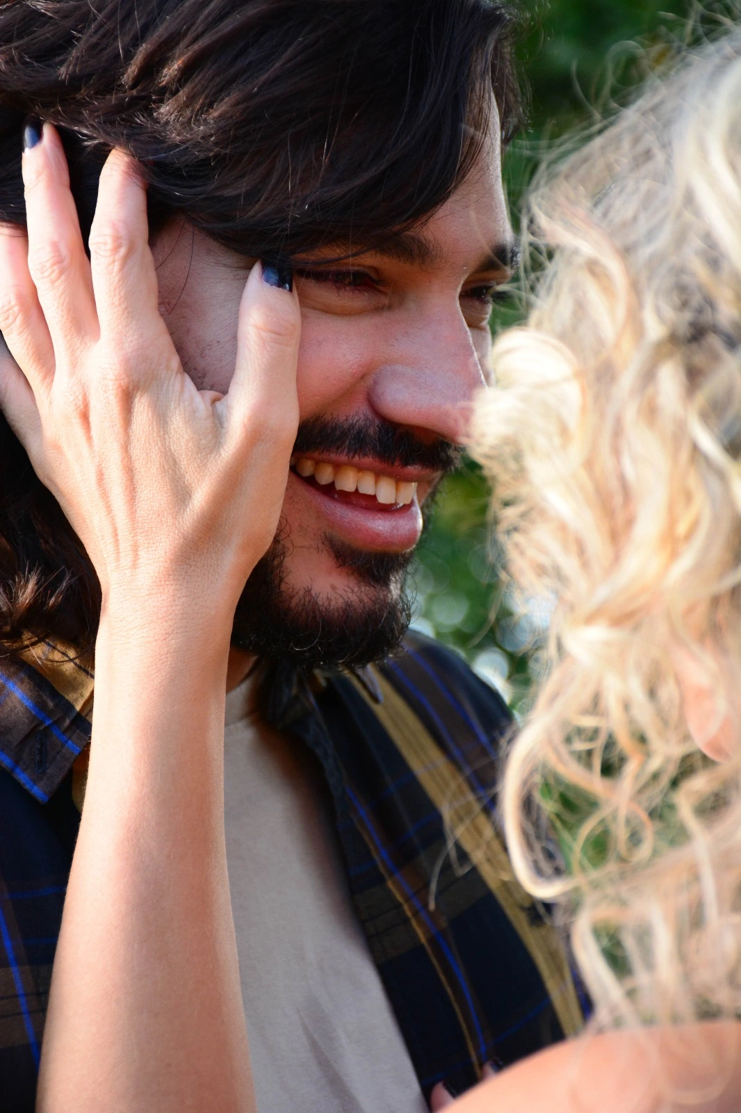 Juan Esteban Cano con su pareja